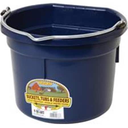 Miller Mfg MILLER MFG CO INC P-P8FBNAVY Little Giant Plastic Flat Back Bucket  Navy P8FBNAVY